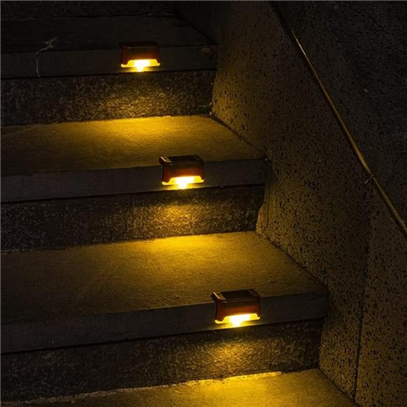 Solar Deck Lights Outdoor 16 Pack, Solar Step Lights Waterproof Led Solar light - Picture 3 of 7